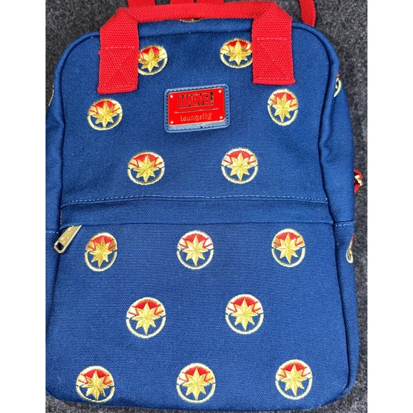 captain marvel mini backpack Loungefly x America Brave New World Cosplay Backpa GeekCore On the back Loungefly Captain Marvel Mini Backpack